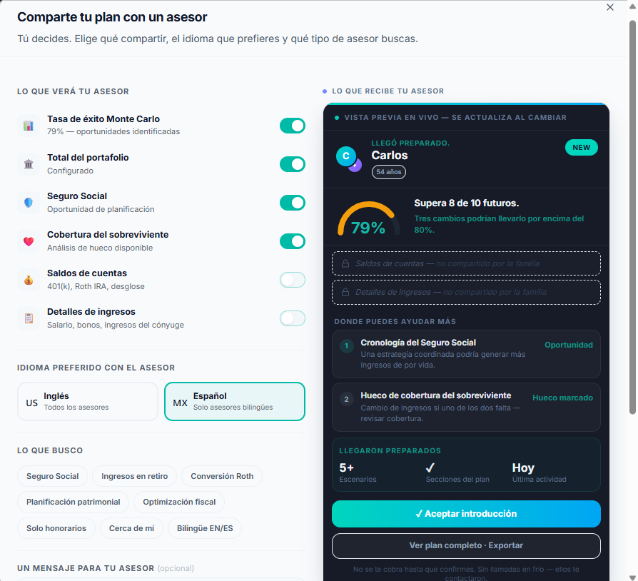 Paneles de privacidad del cliente en WiseNest