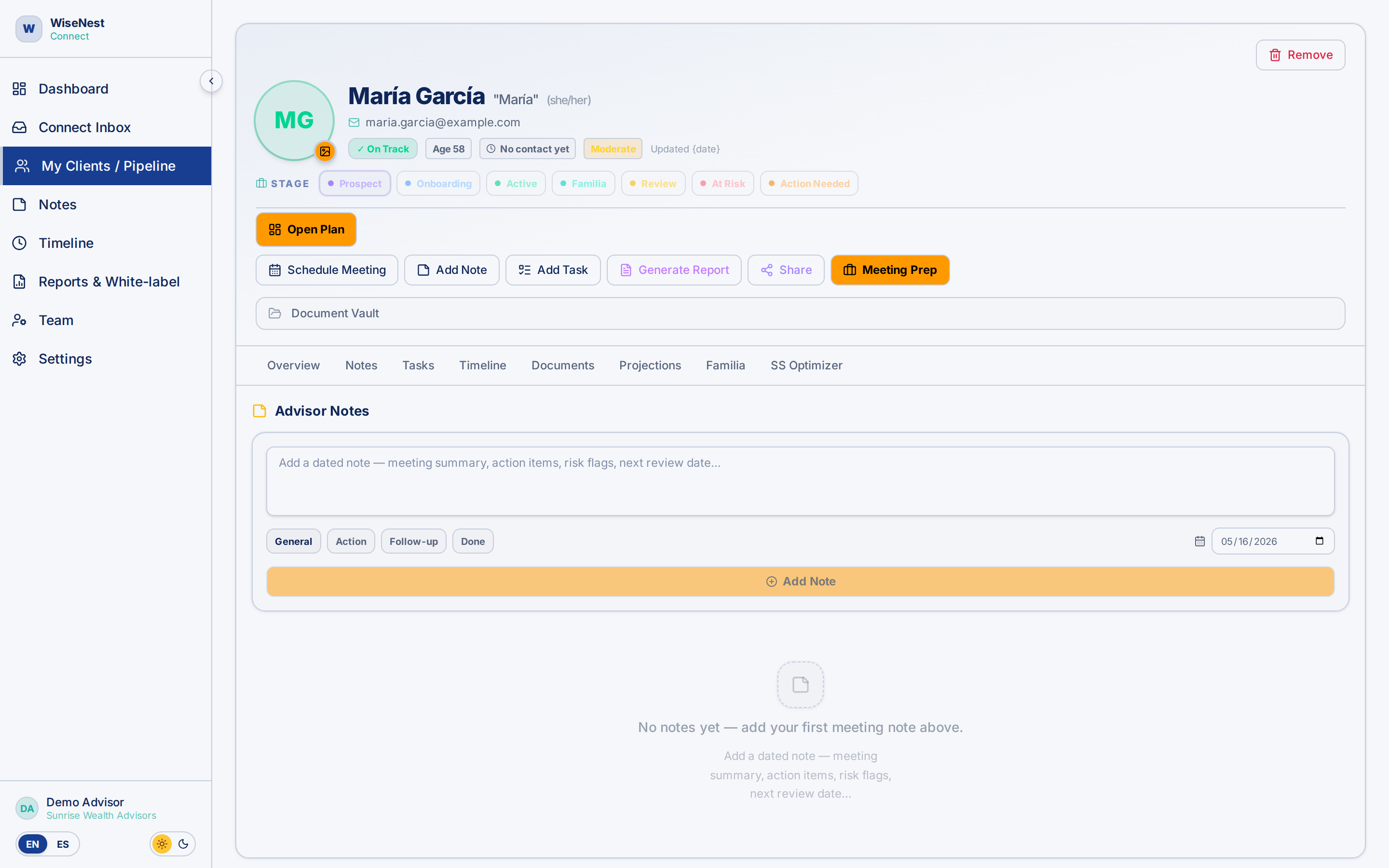 Client Profile & Notes